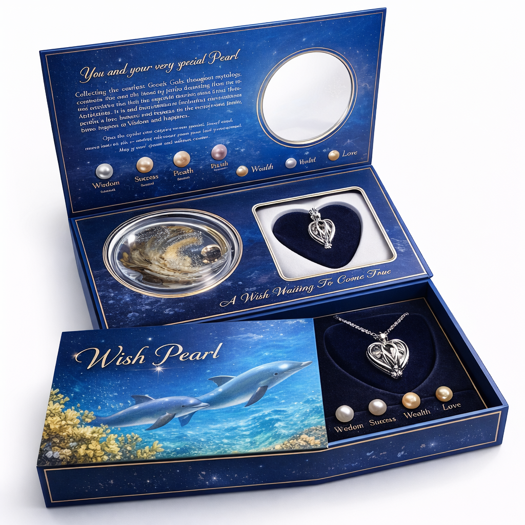 Freshwater Shell Canned Oyster Ocean Love Real Pearl Necklace Set